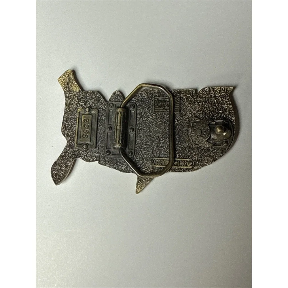 The Great American Buckle Co. BRASS 1992 AMERICA Belt Buckle MADE IN THE USA